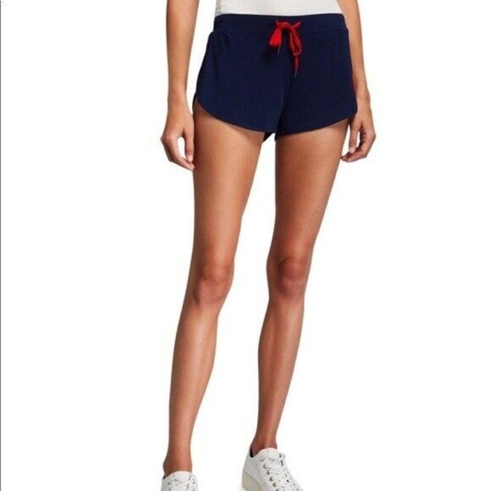 Psycho Bunny Shorts Scalloped Blue with Red Drawstring Lounge‎ Sleep Shor…